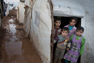 کودکان سوری در اردوگاه